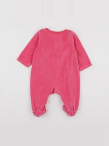 Tape à l'oeil - pyjama velours rose - 3 mois