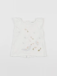 Carrément Beau - tee-shirt blanc - 6 mois