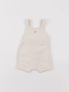 Vertbaudet - salopette beige - 6 mois