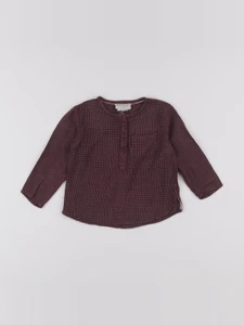 Arsène et les pipelettes - chemise rouge - 18 mois