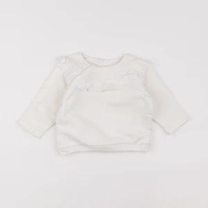 Vertbaudet - sweat blanc - 12 mois