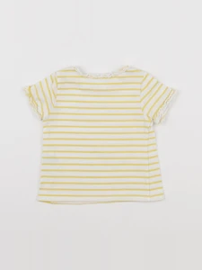 H&M - tee-shirt blanc, jaune - 3/6 mois