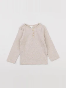 H&M - tee-shirt beige - 9/12 mois