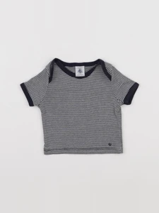 Petit Bateau - tee-shirt blanc, bleu - 3 mois