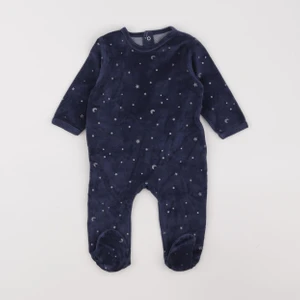 Vertbaudet - pyjama velours bleu - 6 mois