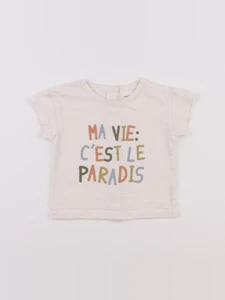 Vertbaudet - tee-shirt blanc - 6 mois