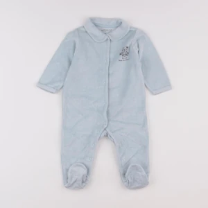 Vertbaudet - pyjama velours bleu - 6 mois