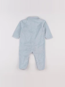 Vertbaudet - pyjama velours bleu - 6 mois