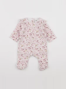 Vertbaudet - pyjama velours rose - 1 mois