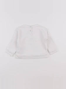 Zara - sweat blanc - 9/12 mois