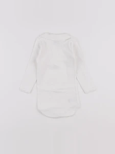 Petit Bateau - body à col blanc - 6 mois