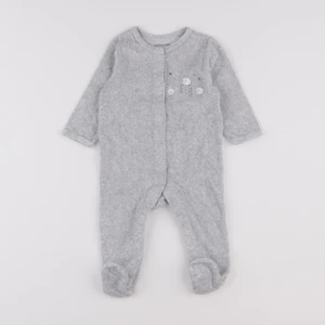 Vertbaudet - pyjama velours gris - 6 mois