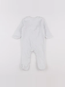 Vertbaudet - pyjama velours blanc - 6 mois
