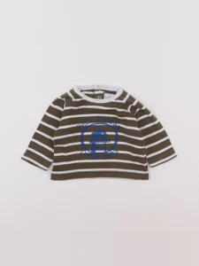 Petit Bateau - tee-shirt blanc, vert - 3 mois