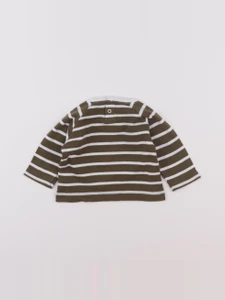 Petit Bateau - tee-shirt blanc, vert - 3 mois