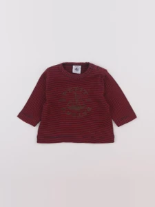 Petit Bateau - tee-shirt bleu, rouge - 3 mois