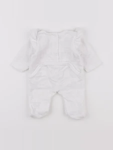 Vertbaudet - pyjama velours blanc - 0 mois