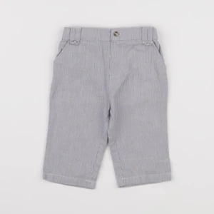 Cyrillus - pantalon blanc, bleu - 6 mois