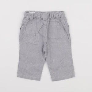 Cyrillus - pantalon blanc, bleu - 6 mois