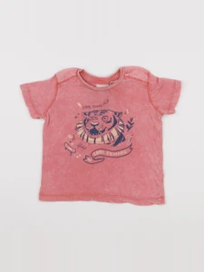 Zara - tee-shirt rose - 6/9 mois