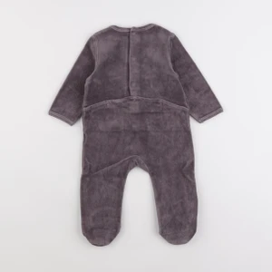 Vertbaudet - pyjama velours gris - 6 mois