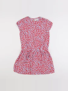 Vertbaudet - robe rouge, bleu - 10 ans