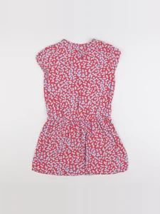 Vertbaudet - robe rouge, bleu - 10 ans