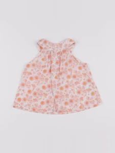 Mango - blouse blanc, orange - 9/12 mois