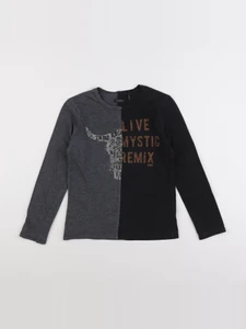 IKKS - tee-shirt gris, noir - 8 ans