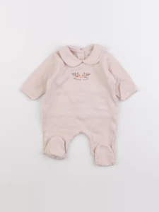 Vertbaudet - pyjama coton rose - 1 mois