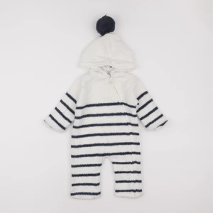 Vertbaudet - combinaison blanc, bleu - 9 mois