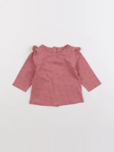 Vertbaudet - tee-shirt rose - 3 mois