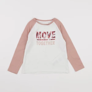 Vertbaudet - tee-shirt blanc, rose - 36 mois