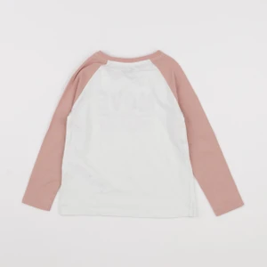 Vertbaudet - tee-shirt blanc, rose - 36 mois