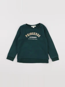 Vertbaudet - sweat vert - 3 ans
