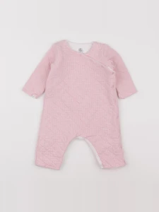 Petit Bateau - combinaison rose - 6 mois