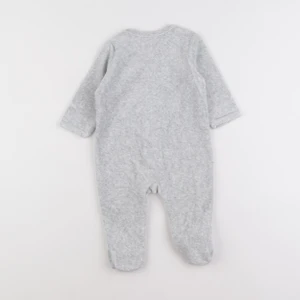 Vertbaudet - pyjama velours gris - 6 mois