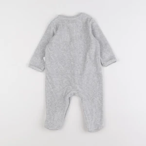 Vertbaudet - pyjama velours gris - 6 mois