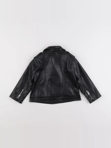Zara - veste simili cuir noir - 18/24 mois