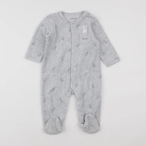Vertbaudet - pyjama velours gris - 12 mois