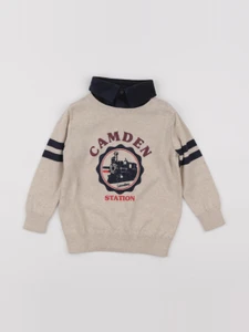 Vertbaudet - pull beige - 2 ans