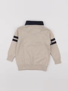 Vertbaudet - pull beige - 2 ans