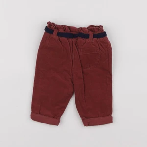 Vertbaudet - pantalon rouge - 3 mois