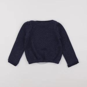 Vertbaudet - sweat bleu, argent - 4 ans