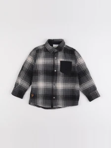 Vertbaudet - chemise gris, noir - 4 ans