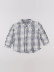 Zara - chemise beige, bleu - 3 ans