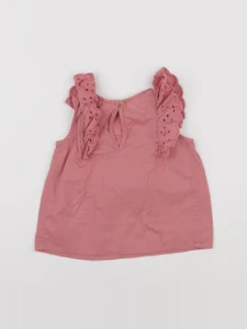 H&M - blouse rose - 6/9 mois