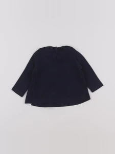 Petit Bateau - tee-shirt bleu - 6 mois