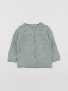 Vertbaudet - gilet vert - 12 mois