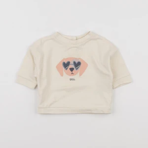 Vertbaudet - sweat beige - 3 mois